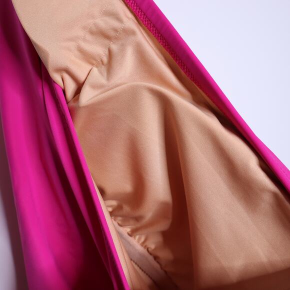 J. CREW NEW Gemma Ruched Bandeau One-Piece Swimsuit Radiant Fuchsia Women's 20 - Picture 7 of 14